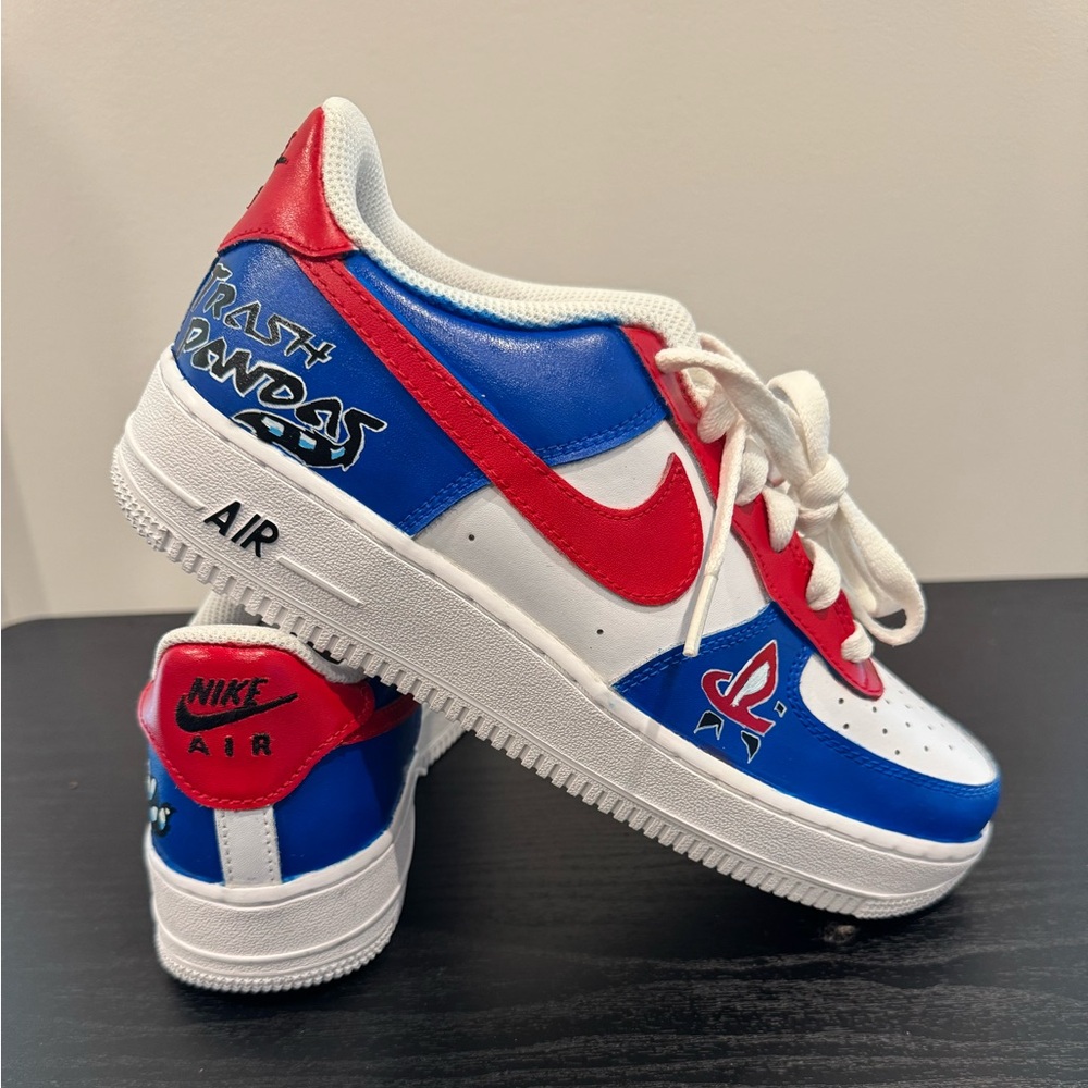 Custom Trash Panda Nike Air Force 1 W Sz 8.5/ Y7 - Picture 7 of 9